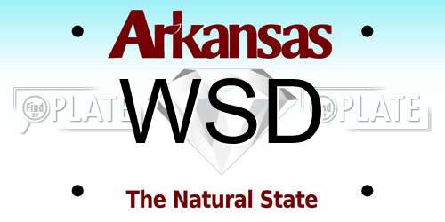 WSD Arkansas License Plate
