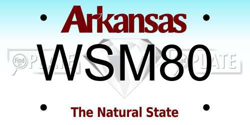 WSM80 Arkansas License Plate