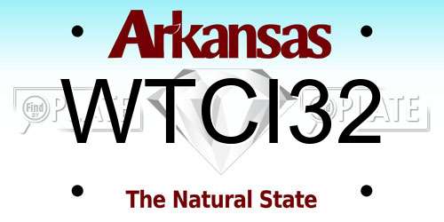 WTCI32 Arkansas License Plate