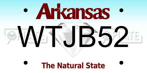 WTJB52 Arkansas License Plate