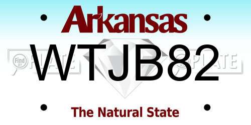WTJB82 Arkansas License Plate