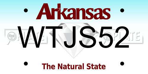 WTJS52 Arkansas License Plate