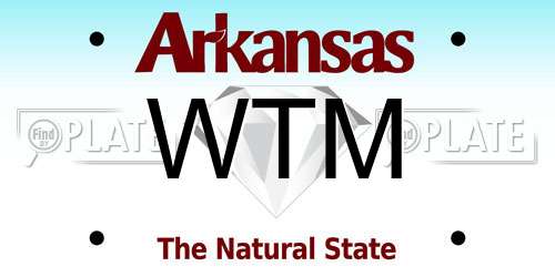 WTM Arkansas License Plate