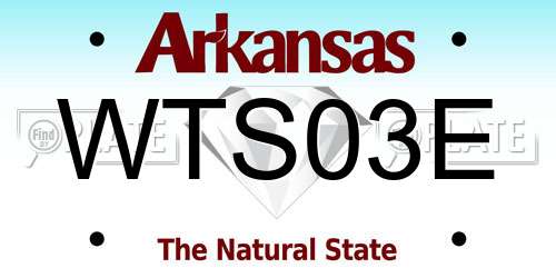 WTS03E Arkansas License Plate