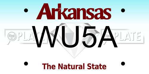 WU5A Arkansas License Plate