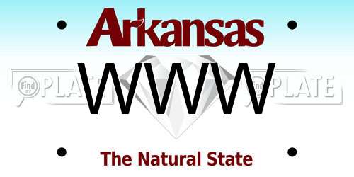 WWW Arkansas License Plate