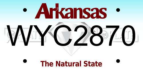 WYC2870 Arkansas License Plate