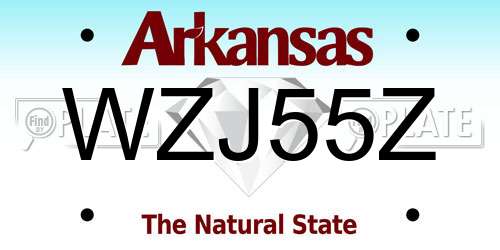 WZJ55Z Arkansas License Plate