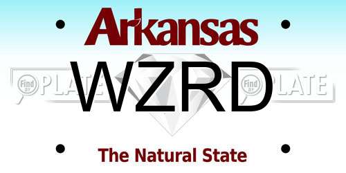 WZRD Arkansas License Plate