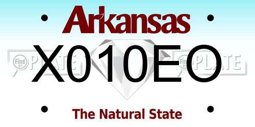 X010EO Arkansas License Plate