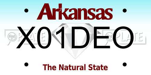 X01DEO Arkansas License Plate