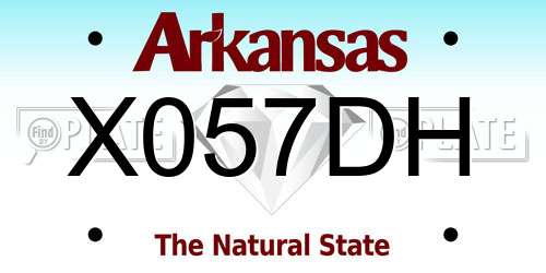 X057DH Arkansas License Plate
