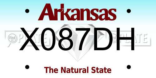 X087DH Arkansas License Plate