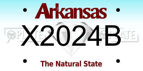 X2024B Arkansas License Plate
