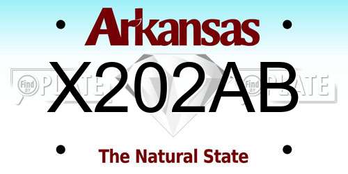 X202AB Arkansas License Plate