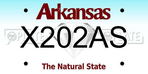 X202AS Arkansas License Plate