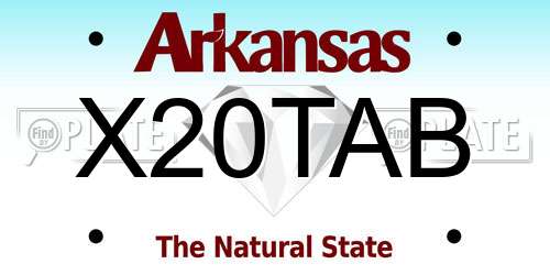 X20TAB Arkansas License Plate