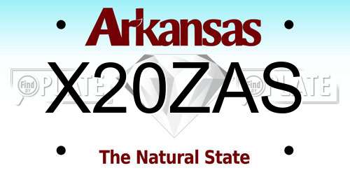 X20ZAS Arkansas License Plate
