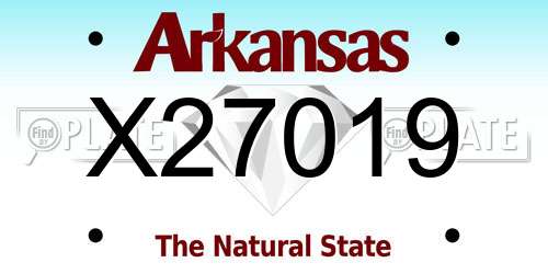 X27019 Arkansas License Plate