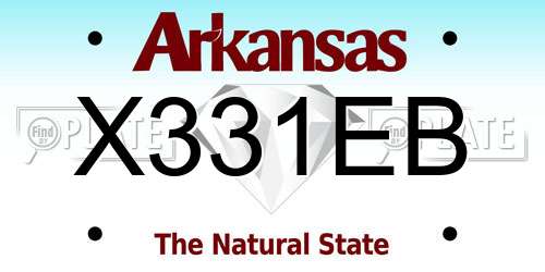 X331EB Arkansas License Plate