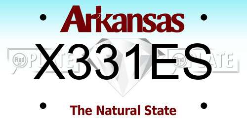X331ES Arkansas License Plate