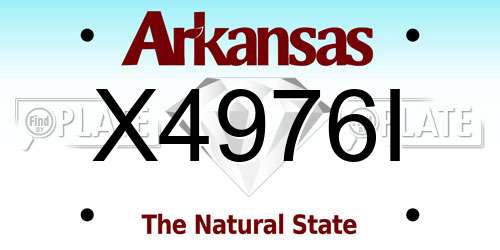 X4976I Arkansas License Plate