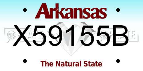 X59155B Arkansas License Plate