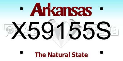 X59155S Arkansas License Plate
