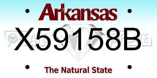 X59158B Arkansas License Plate