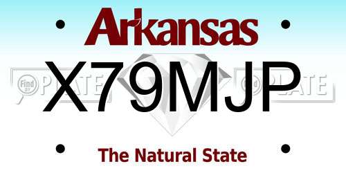 X79MJP Arkansas License Plate