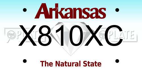 X810XC Arkansas License Plate