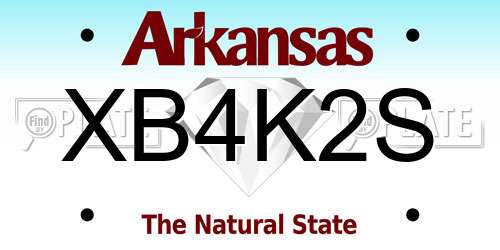 XB4K2S Arkansas License Plate