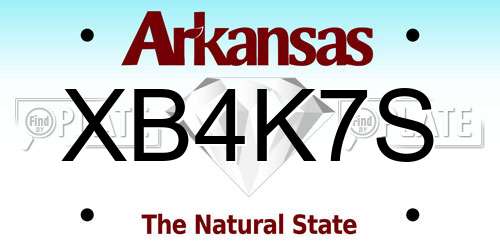 XB4K7S Arkansas License Plate
