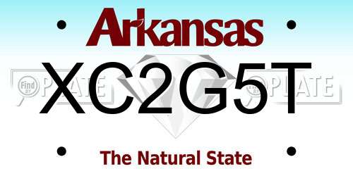 XC2G5T Arkansas License Plate