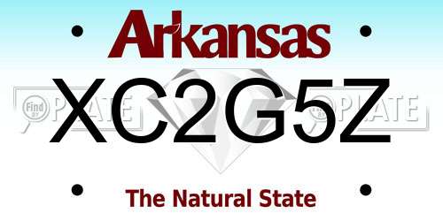 XC2G5Z Arkansas License Plate