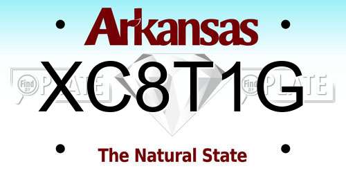 XC8T1G Arkansas License Plate