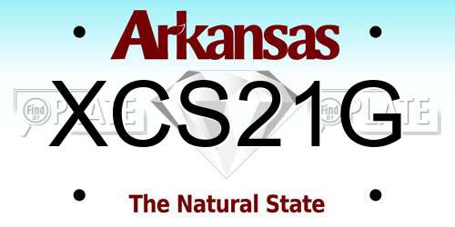 XCS21G Arkansas License Plate