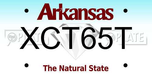 XCT65T Arkansas License Plate