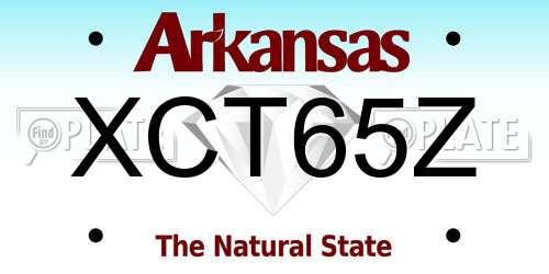 XCT65Z Arkansas License Plate