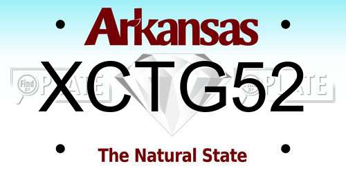 XCTG52 Arkansas License Plate