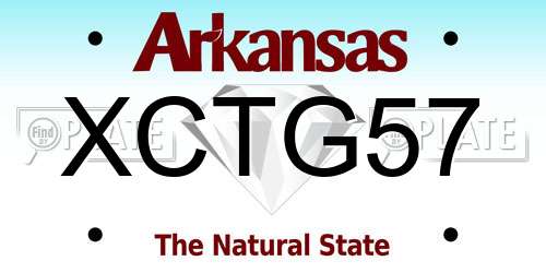 XCTG57 Arkansas License Plate