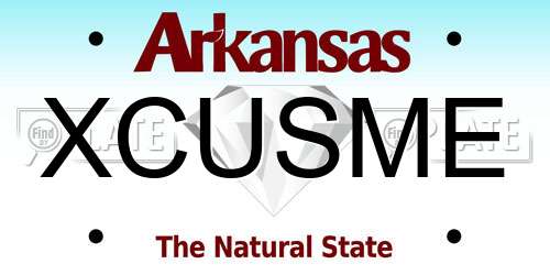 XCUSME Arkansas License Plate