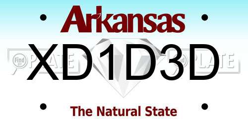 XD1D3D Arkansas License Plate