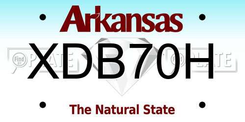 XDB70H Arkansas License Plate