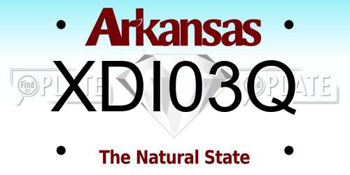 XDI03Q Arkansas License Plate