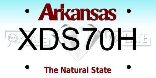 XDS70H Arkansas License Plate