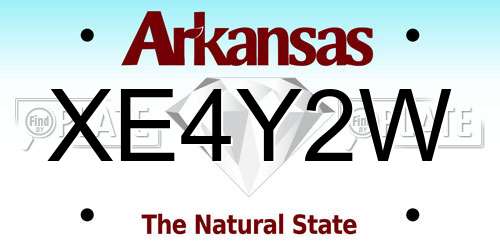 XE4Y2W Arkansas License Plate