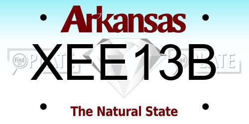 XEE13B Arkansas License Plate