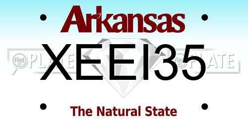 XEEI35 Arkansas License Plate