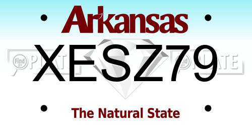 XESZ79 Arkansas License Plate